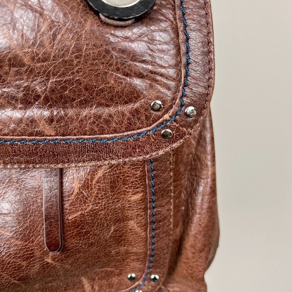 The Sak Ventura Bag Brown Distressed Leather Convertible Backpack Crossbody - Picture 7 of 16